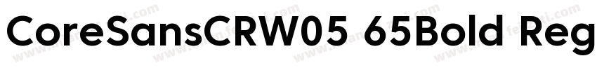 CoreSansCRW05 65Bold Regular字体转换